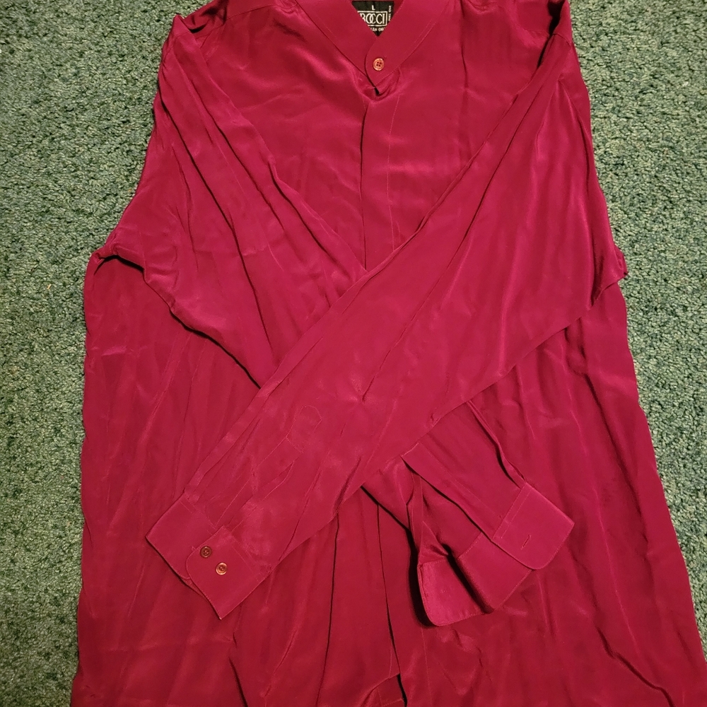 Bocci 100% silk Red Blouse